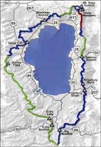 Tahoe Rim Trail map