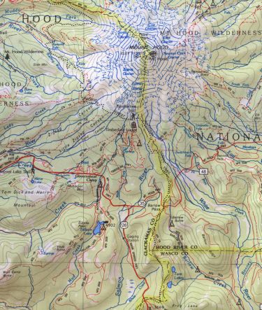 Map OR MtHood Delorme