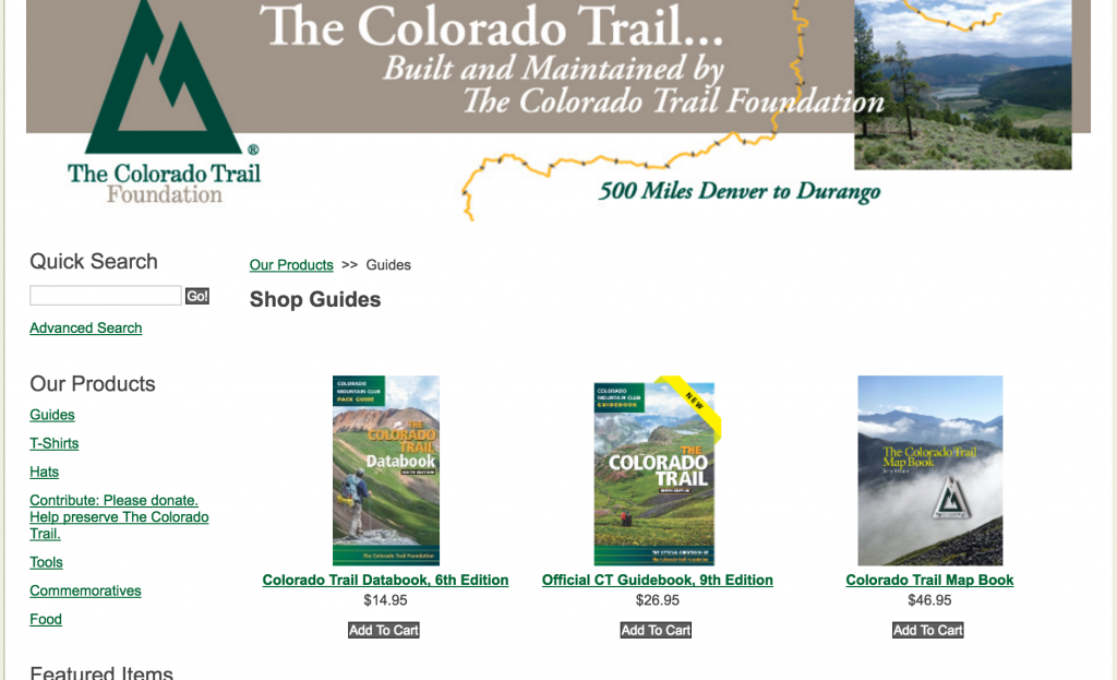 Colorado Trail store