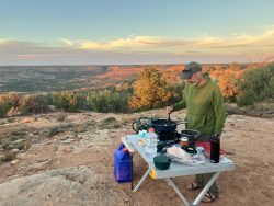 Using our stove during a quick camping trip. Photo from Joan.